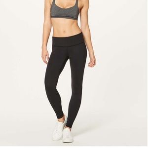 Lululemon Wunder Under Black Low-Med Rise 7/8 25”